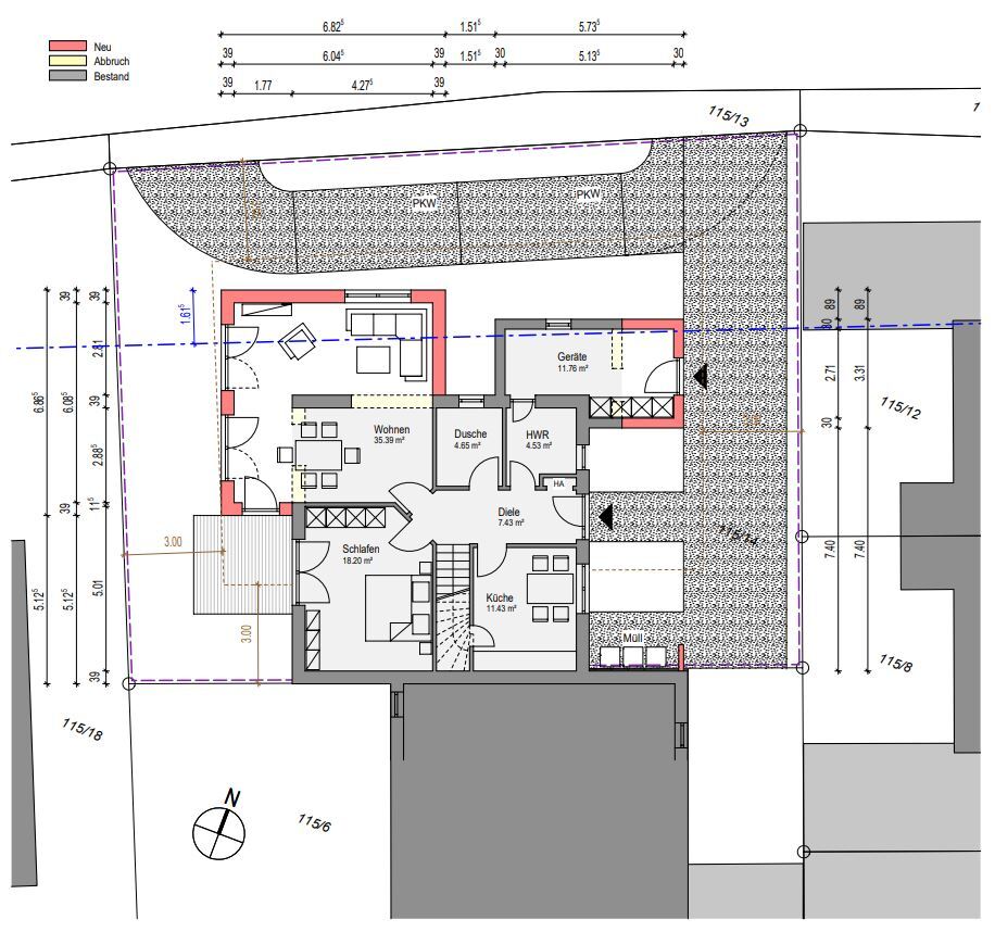 Grundriss EG Doppelhaush�lfte Rastede