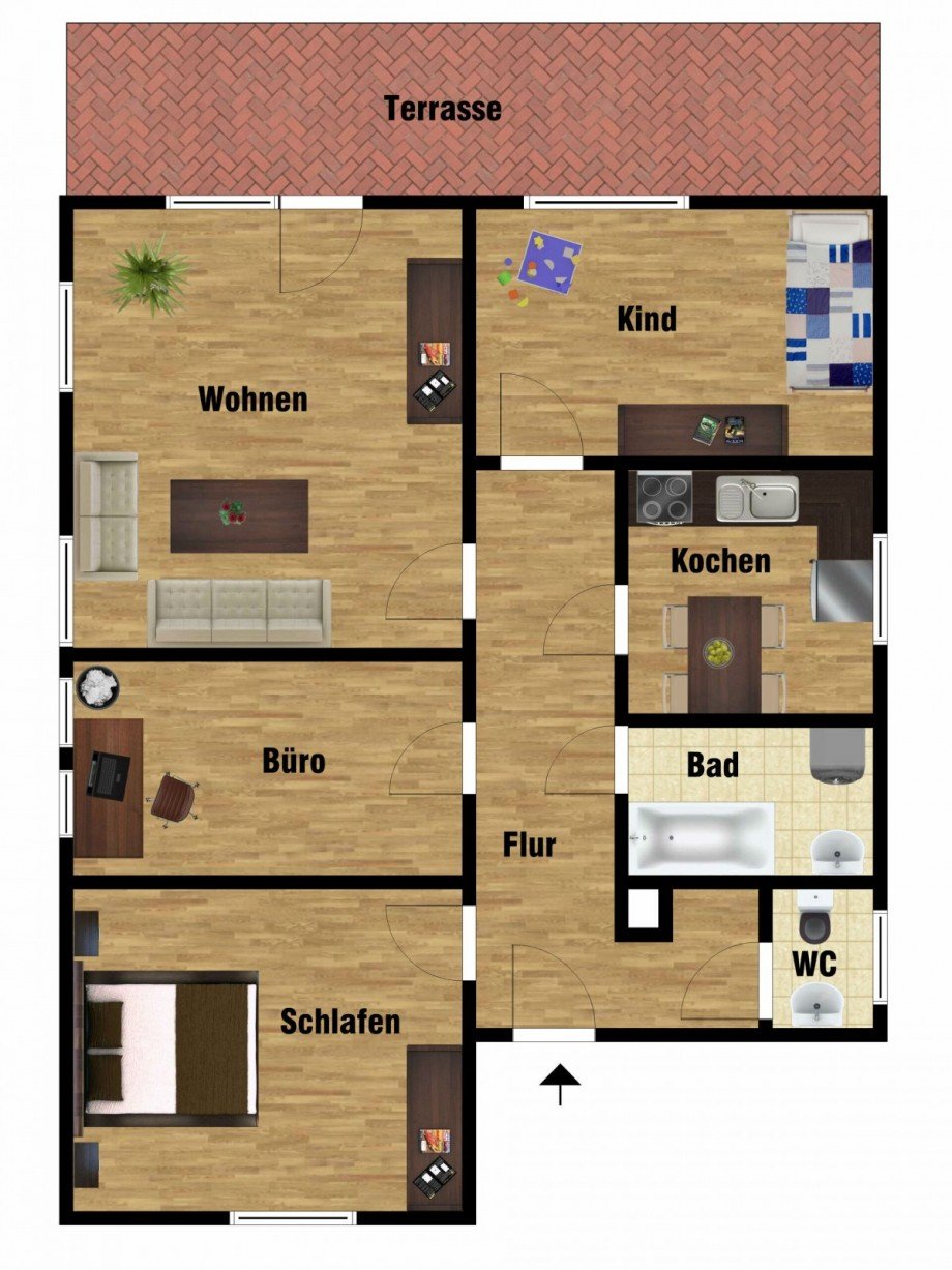 Erdgeschoss Zweifamilienhaus Wiefelstede