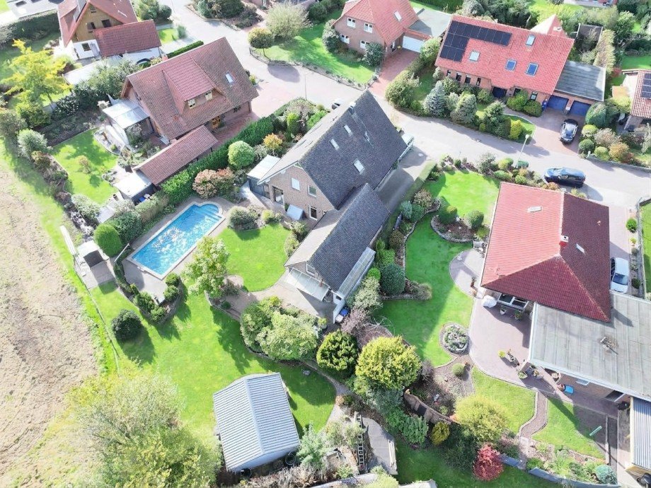 Drohnenansicht I Einfamilienhaus Varel