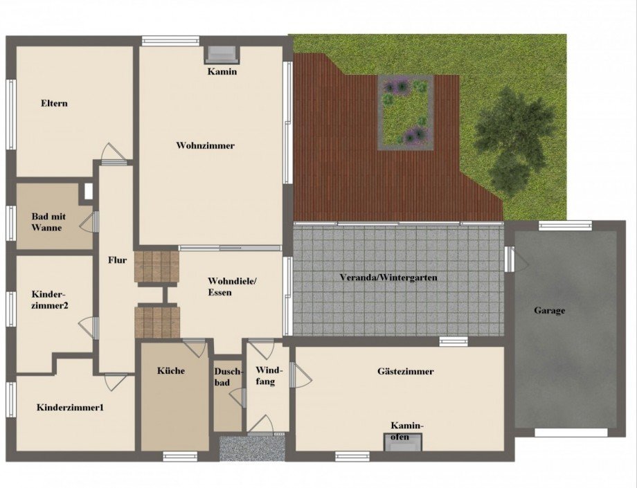 Erdgeschoss Einfamilienhaus Wiefelstede