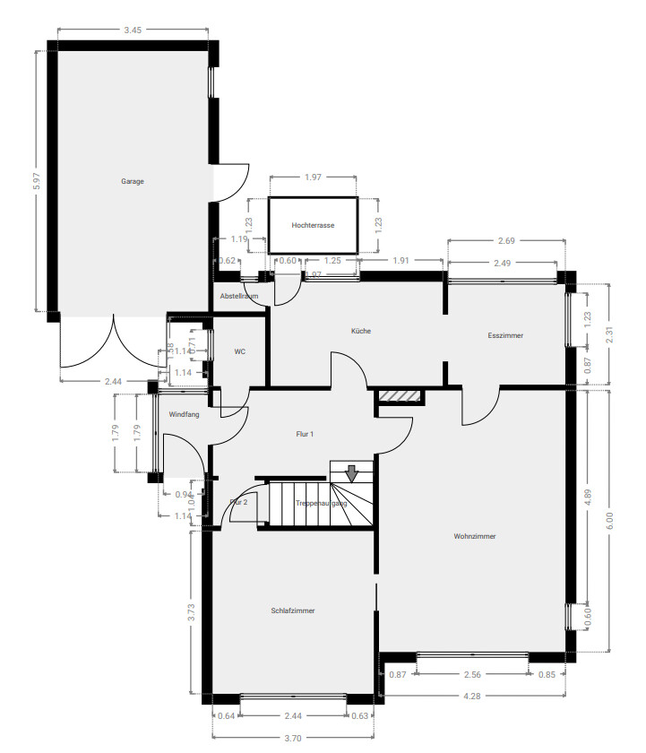 Grundriss Erdgeschoss Einfamilienhaus Oldenburg