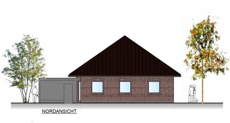 Nordansicht Bungalow Bad Zwischenahn