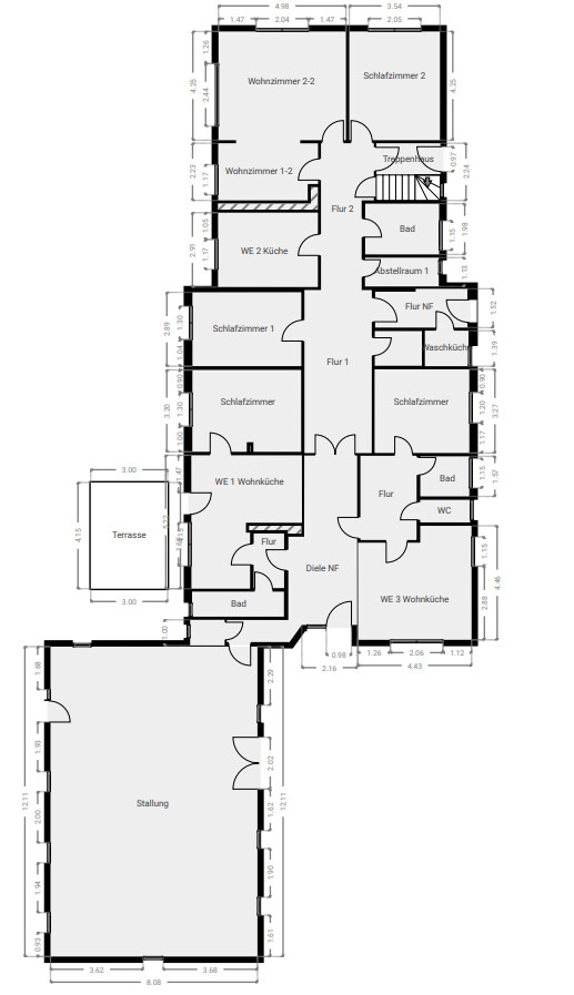 Grundriss Erdgeschoss Resthof Butjadingen