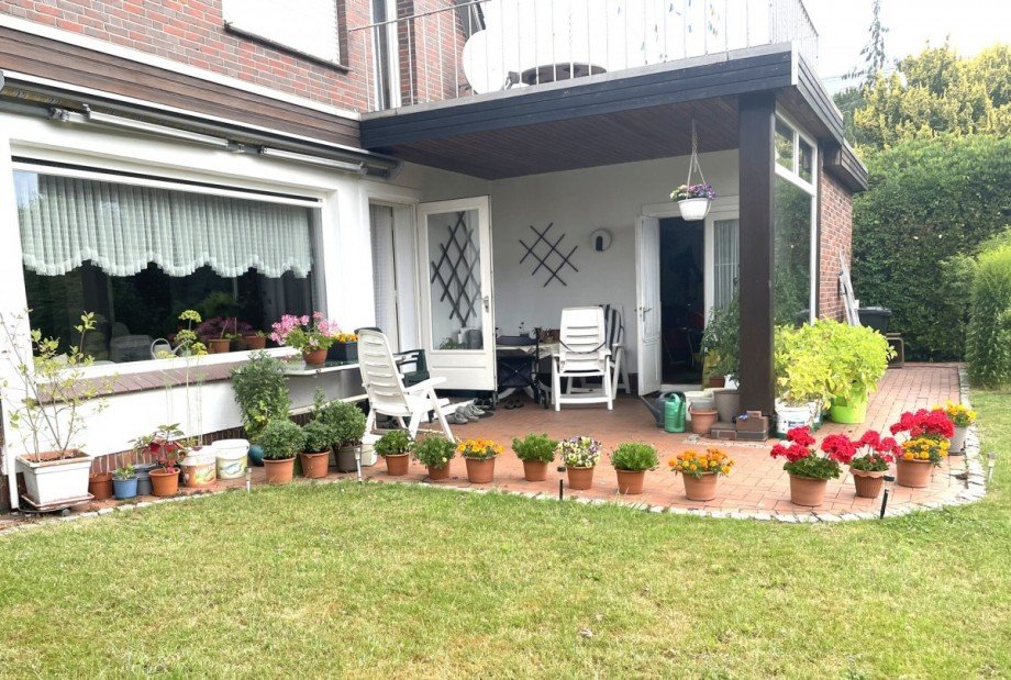 teil�berdachte Terrasse Einfamilienhaus Westerstede