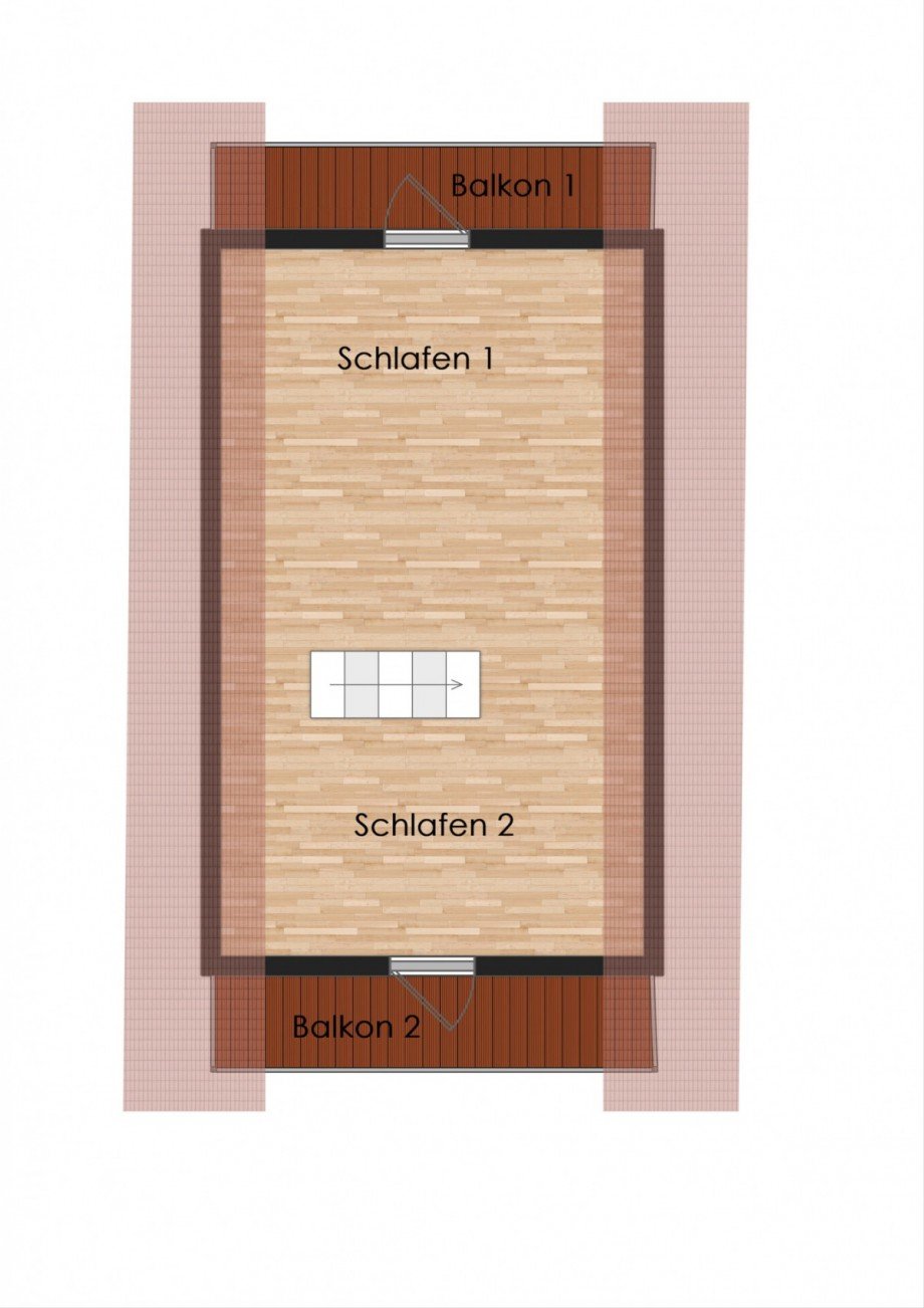 Grundriss Obergeschoss Ferienhaus Wiefelstede / Lehe