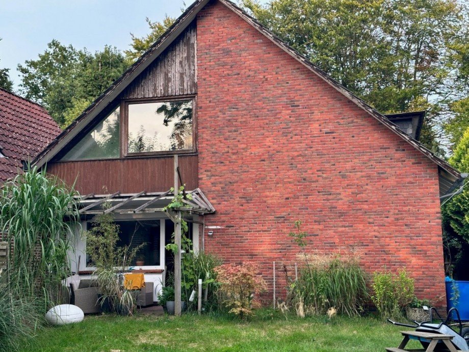 Blick vom Garten Zweifamilienhaus Wiefelstede-Bokel