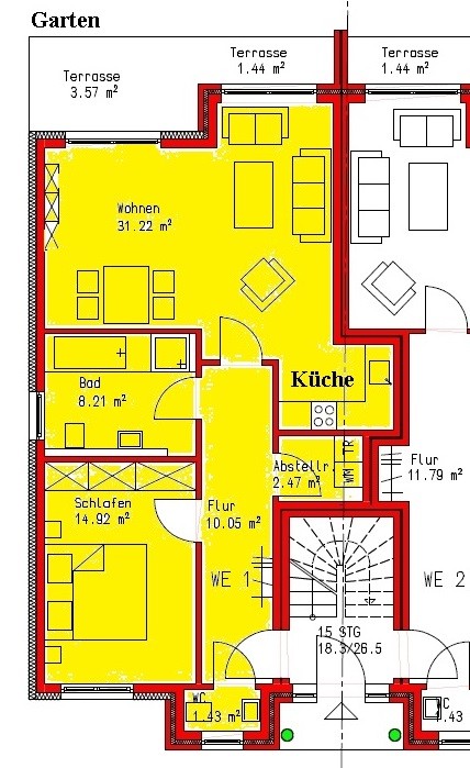 Erdgeschoss Erdgeschosswohnung Oldenburg / Etzhorn