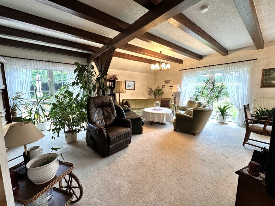 gro�es Wohnzimmer Landhaus Wiefelstede / Heidkamperfeld
