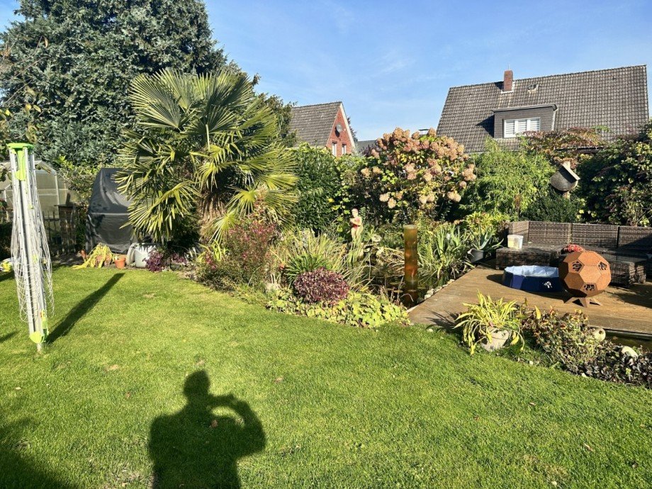 Blick in den Garten Einfamilienhaus Wiefelstede