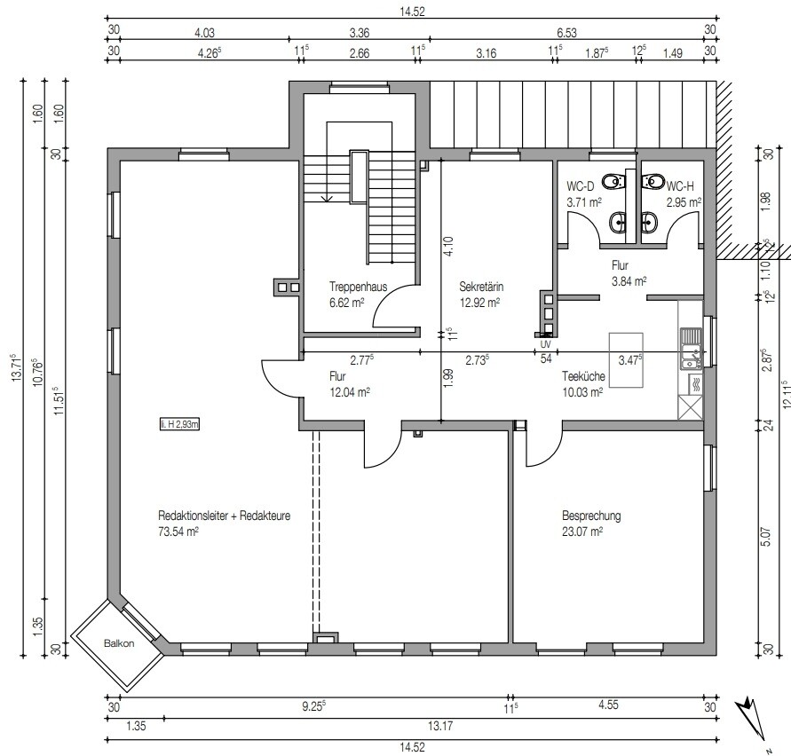 Obergeschoss Wohn- / Gesch�ftshaus Nordenham