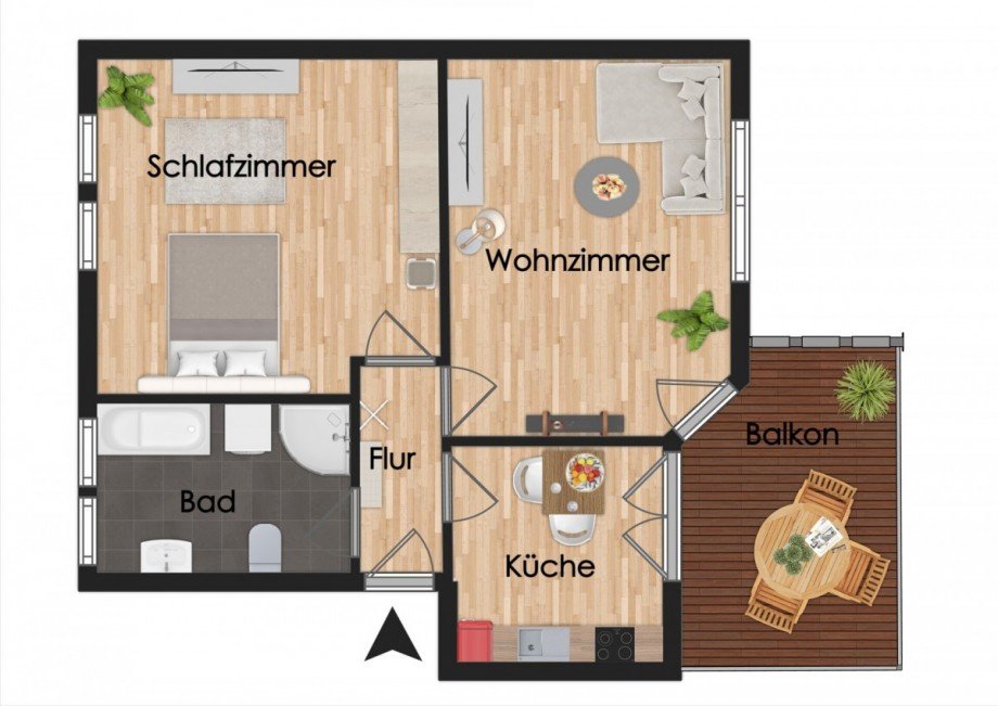 Grundriss Dachgeschosswohnung Westerstede