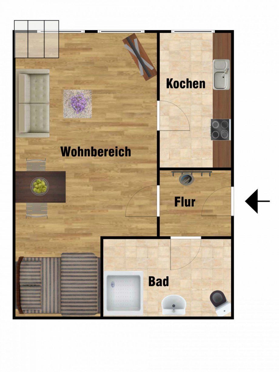 Grundriss Dachgeschosswohnung Bad Zwischenahn