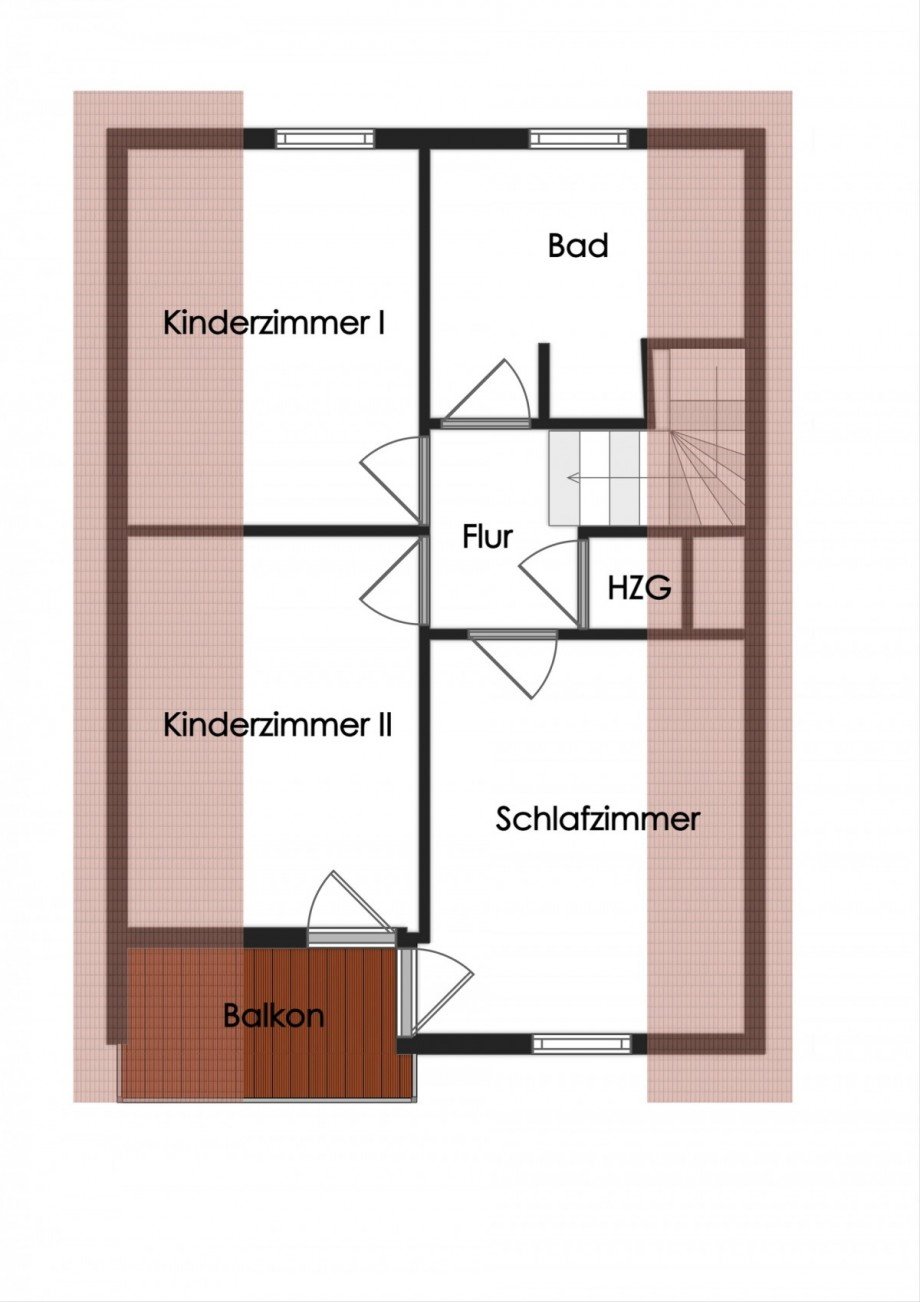 Grundriss Dachgeschoss Doppelhaush�lfte Westerstede