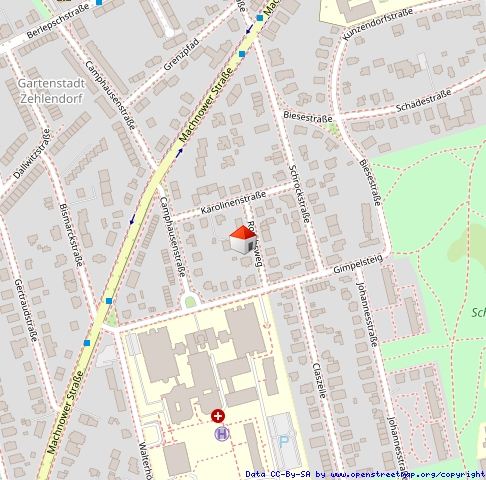 Umgebungskarte Erdgeschosswohnung Berlin