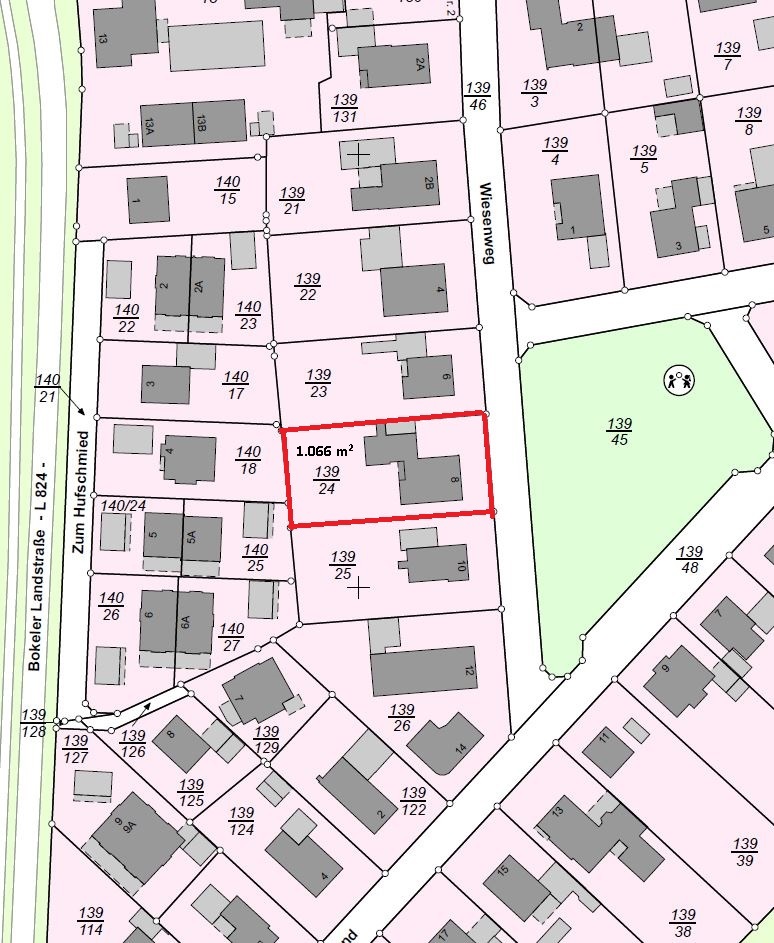 1.066 m� Grundst�ck Zweifamilienhaus Wiefelstede-Bokel