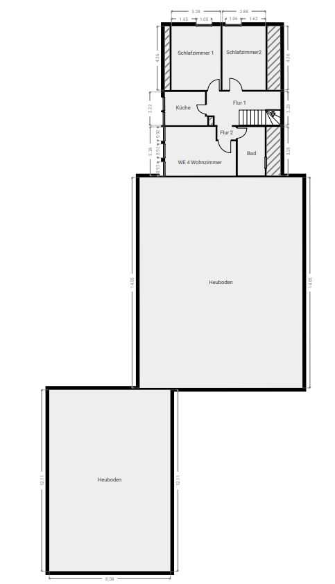 Grundriss Dachgeschoss Resthof Butjadingen