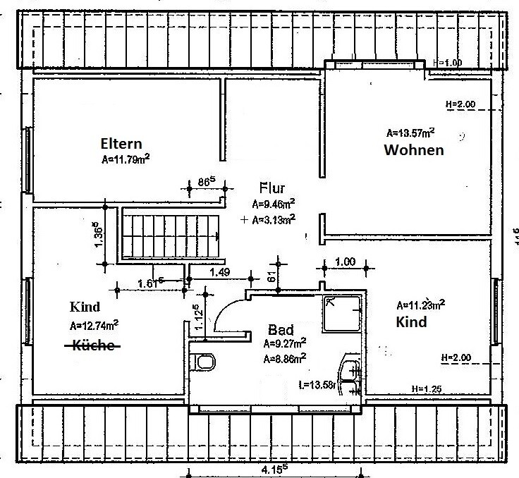 Dachgeschoss Einfamilienhaus Wiefelstede / Gristede