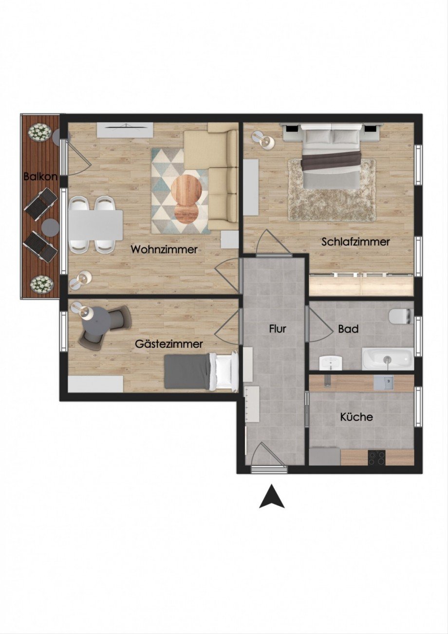 Grundriss Erdgeschosswohnung Berlin
