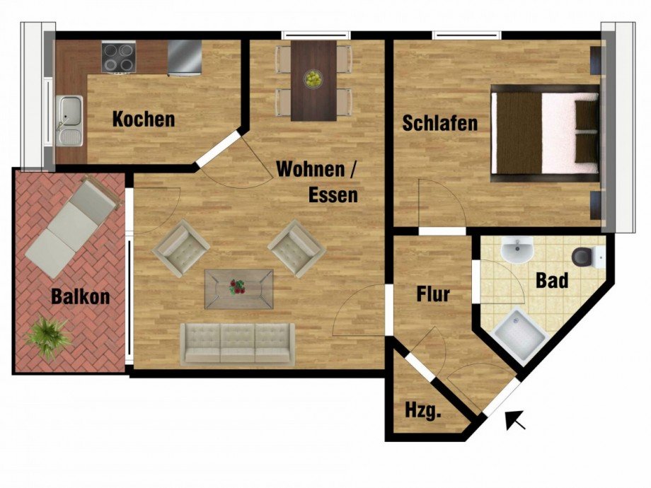 Grundriss Dachgeschosswohnung Westerstede