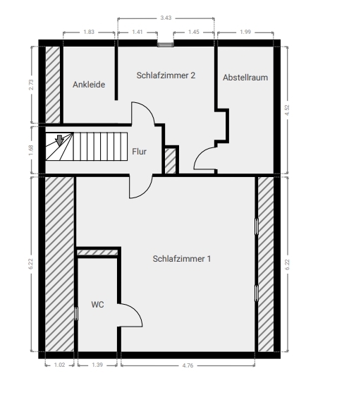 Grundriss Dachgeschoss Einfamilienhaus Westerstede