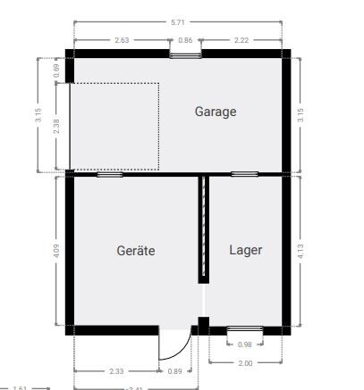 Garage Einfamilienhaus Rastede-Nethen