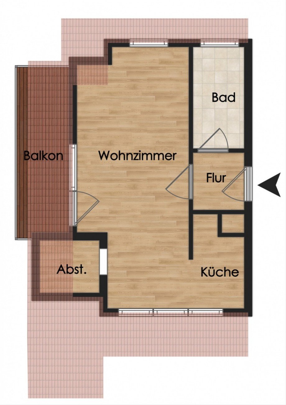 Grundriss Dachgeschosswohnung Oldenburg