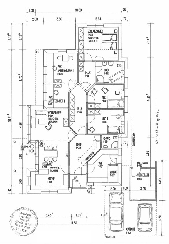 Grundriss Erdgeschoss Einfamilienhaus Westerstede