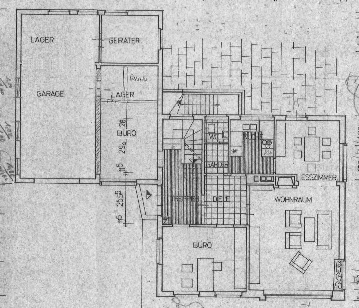Erdgeschoss mit B�ro & Garage Einfamilienhaus Wiefelstede