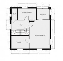 Grundriss Obergeschoss Lage, Lage, Lage:  Oldenburger Kaffeem�hle  im Ziegelhofviertel!