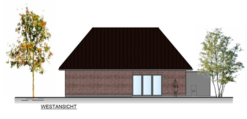 Westansicht Bungalow Bad Zwischenahn